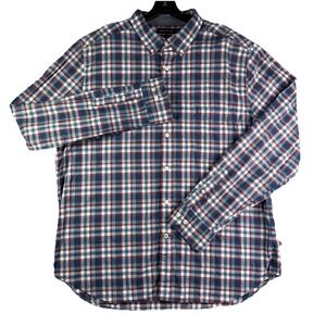 Nautica Classic Fit Stretch Button Down Shirt Men's XL Long Sleeve Plaid